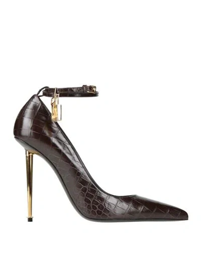 Tom Ford Woman Pumps Chocolate Brown Size 6 Calfskin