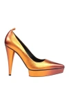 Tom Ford Laminated Cone Heel 120 Pump In Orange