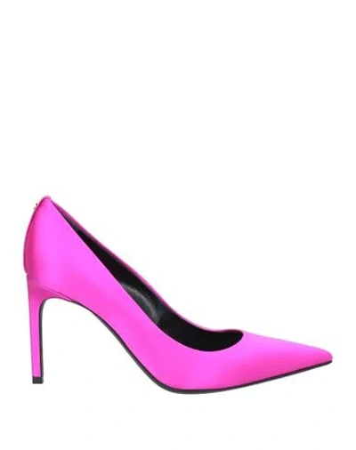 Tom Ford Woman Pumps Fuchsia Size 7 Viscose, Silk, Brass In Pink