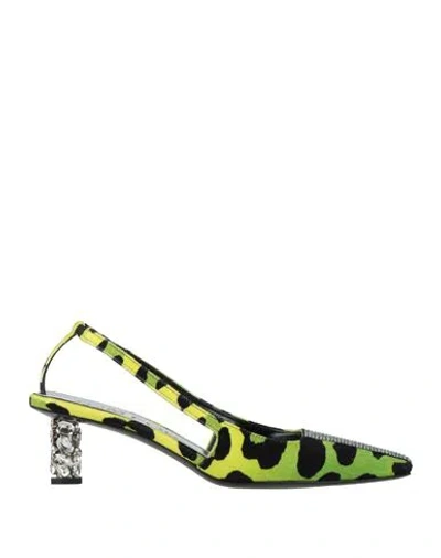 Tom Ford Woman Pumps Lime Green Size 10 Textile Fibers