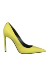 Tom Ford Woman Pumps Lime Green Size 7 Viscose, Silk, Brass