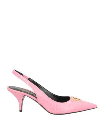 Tom Ford Woman Pumps Pink Size 7.5 Calfskin