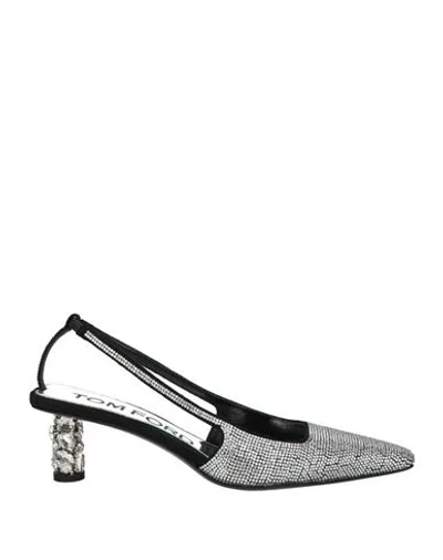Tom Ford Woman Pumps Silver Size 8 Leather