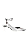 Tom Ford Woman Pumps Silver Size 8 Sheepskin, Metal, Brass, Zamak In Silver