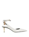 Tom Ford Woman Pumps White Size 5.5 Goat Skin, Zamak, Brass
