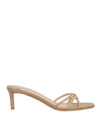 Tom Ford Woman Sandals Beige Size 7.5 Goat Skin In Neutral