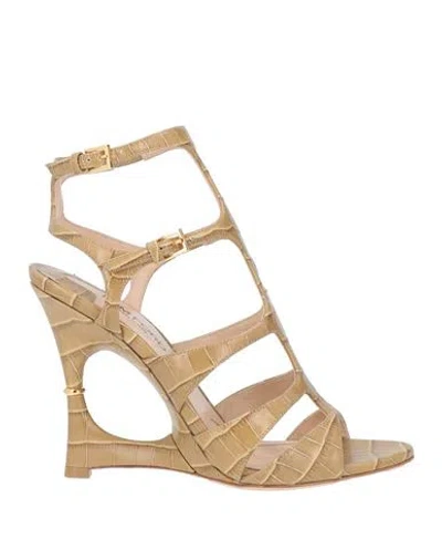 Tom Ford Woman Sandals Beige Size 8 Calfskin