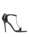 Tom Ford 105 Sandals In Croc-embossed Leather In Black