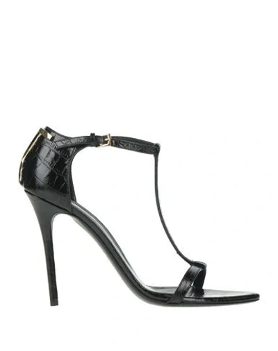 TOM FORD TOM FORD WOMAN SANDALS BLACK SIZE 8 CALFSKIN