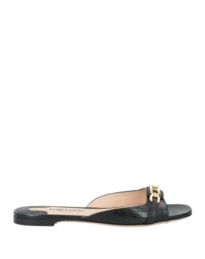 Tom Ford Woman Sandals Black Size 6 Calfskin