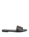 Tom Ford Black Croc Sandals In 1n001 Black