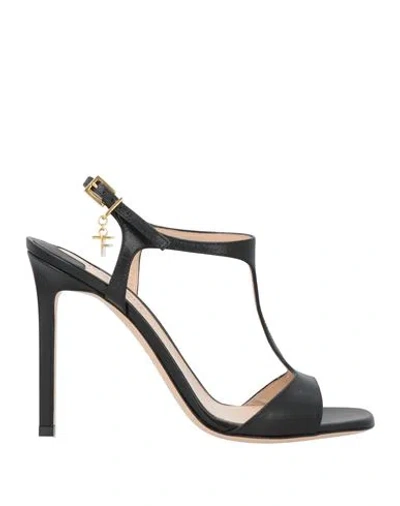 Tom Ford Woman Sandals Black Size 7.5 Goat Skin