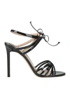 Tom Ford Woman Sandals Charcoal Size 6 Goat Skin In Black