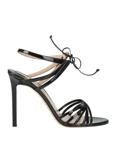 TOM FORD TOM FORD WOMAN SANDALS BLACK SIZE 8 CALFSKIN