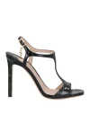 Tom Ford Angelina Charm T-strap Leather Sandals In Black