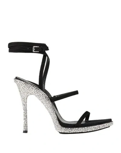 Tom Ford Woman Sandals Black Size 8 Ovine Leather
