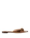 Tom Ford Woman Sandals Bronze Size 7 Leather In Yellow