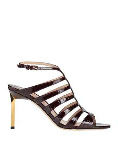 Tom Ford Carine High-heeled Sandals In Burgundy