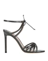 Tom Ford Woman Sandals Charcoal Size 6 Goat Skin In Gray