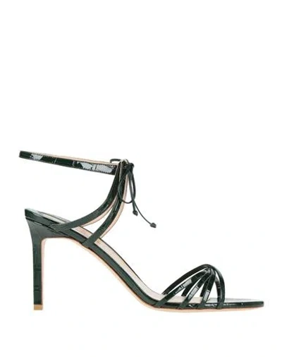 Tom Ford Woman Sandals Dark Green Size 8 Goat Skin In Black