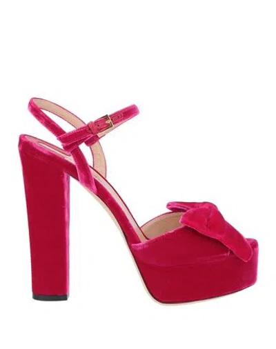 Tom Ford Woman Sandals Fuchsia Size 9 Viscose In Pink