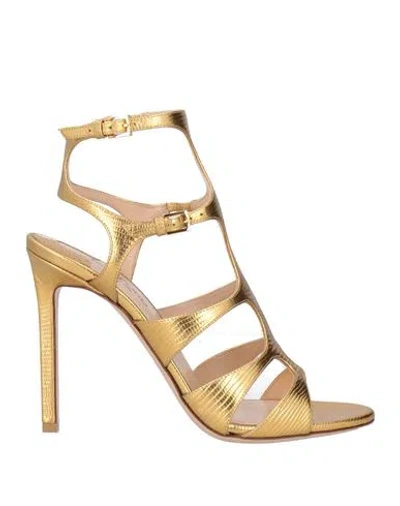Tom Ford Woman Sandals Gold Size 11 Leather