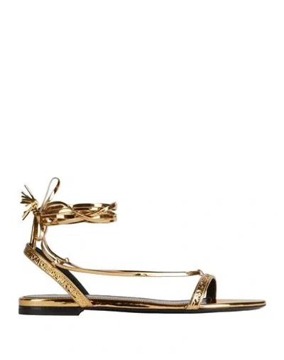 Tom Ford Woman Sandals Gold Size 7 Calfskin, Brass