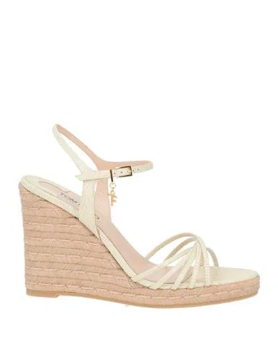 Tom Ford Woman Sandals Ivory Size 10 Calfskin In White