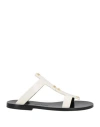 Tom Ford Woman Sandals Ivory Size 7 Calfskin In White
