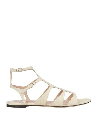 Tom Ford Woman Sandals Ivory Size 8 Calfskin In White