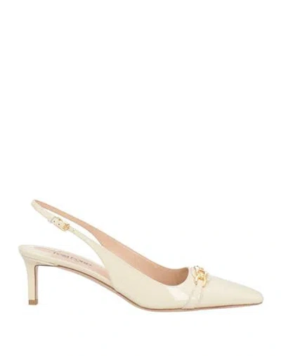 Tom Ford Woman Sandals Ivory Size 8 Calfskin In White