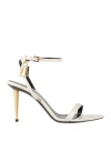 Tom Ford White Pumps With High Stiletto Heel And Padlock Detail In Patent Leather Woman In White