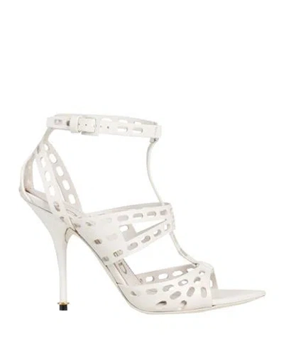 Tom Ford Woman Sandals White Size 9 Calfskin