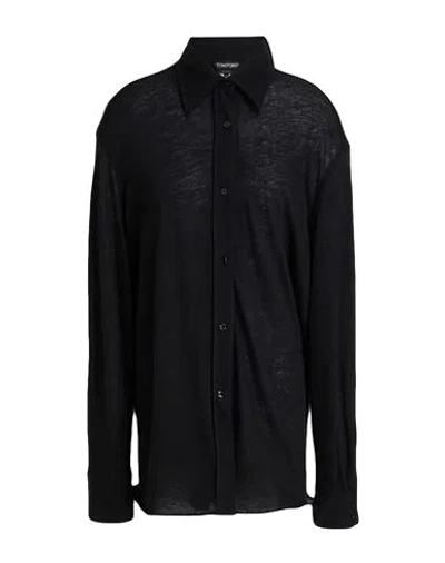Tom Ford Woman Shirt Black Size 10 Cashmere