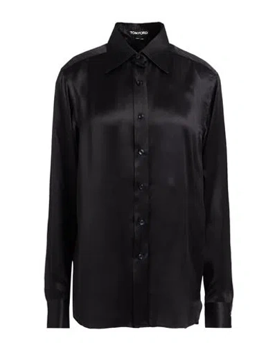 TOM FORD TOM FORD WOMAN SHIRT BLACK SIZE 2 SILK