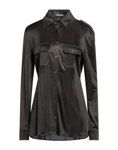 Tom Ford Woman Shirt Black Size 4 Acetate In Multi