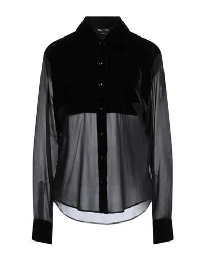Tom Ford Woman Shirt Black Size 6 Silk, Elastane, Viscose, Cupro