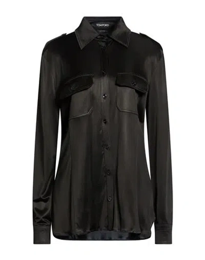 Tom Ford Woman Shirt Black Size 8 Acetate