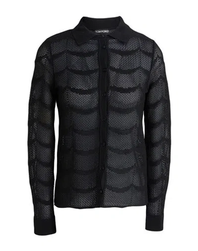 Tom Ford Black Cotton Silk Shirts