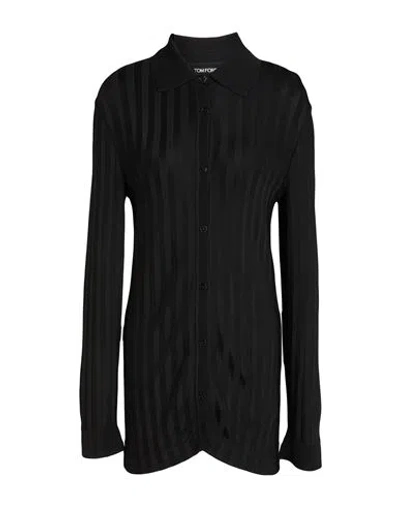 Tom Ford Woman Shirt Black Size L Viscose In Multi