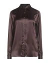 Tom Ford Woman Shirt Chocolate Brown Size 0 Silk