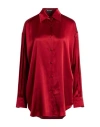 Tom Ford Woman Shirt Garnet Size 4 Silk, Lyocell In Red