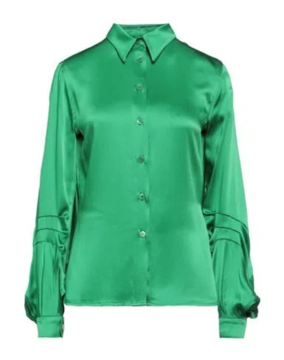 Tom Ford Woman Shirt Green Size 0 Acetate, Viscose