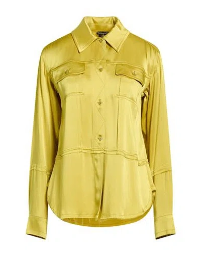 Tom Ford Woman Shirt Mustard Size 2 Acetate, Viscose In Yellow