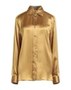 Tom Ford Woman Shirt Mustard Size 8 Silk In Gold