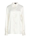 Tom Ford Woman Shirt Off White Size 10 Silk, Elastane