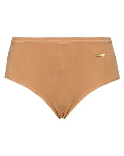 Tom Ford Woman Shorts & Bermuda Shorts Camel Size Xxs Viscose, Polyamide, Polyurethane In Brown