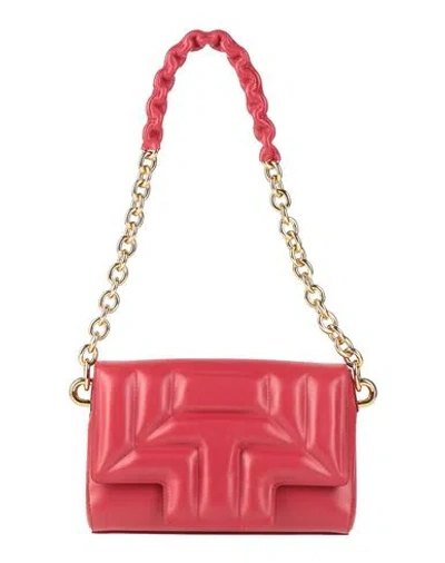 Tom Ford Woman Shoulder Bag Red Size - Cow Leather, Ecobrass