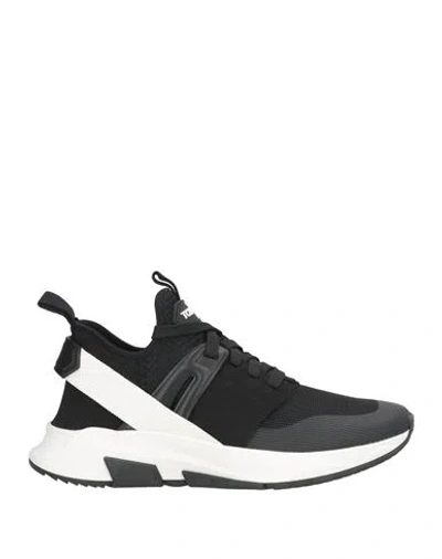 Tom Ford Woman Sneakers Black Size 9 Soft Leather, Textile Fibers