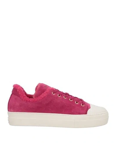 Tom Ford Woman Sneakers Fuchsia Size 11 Calfskin In Pink